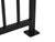 Modern Vertical Wrought Iron Metal Guardrail - 1.5" x 1.5" Posts, 0.5" x 1" Pickets with Flat Black Finish