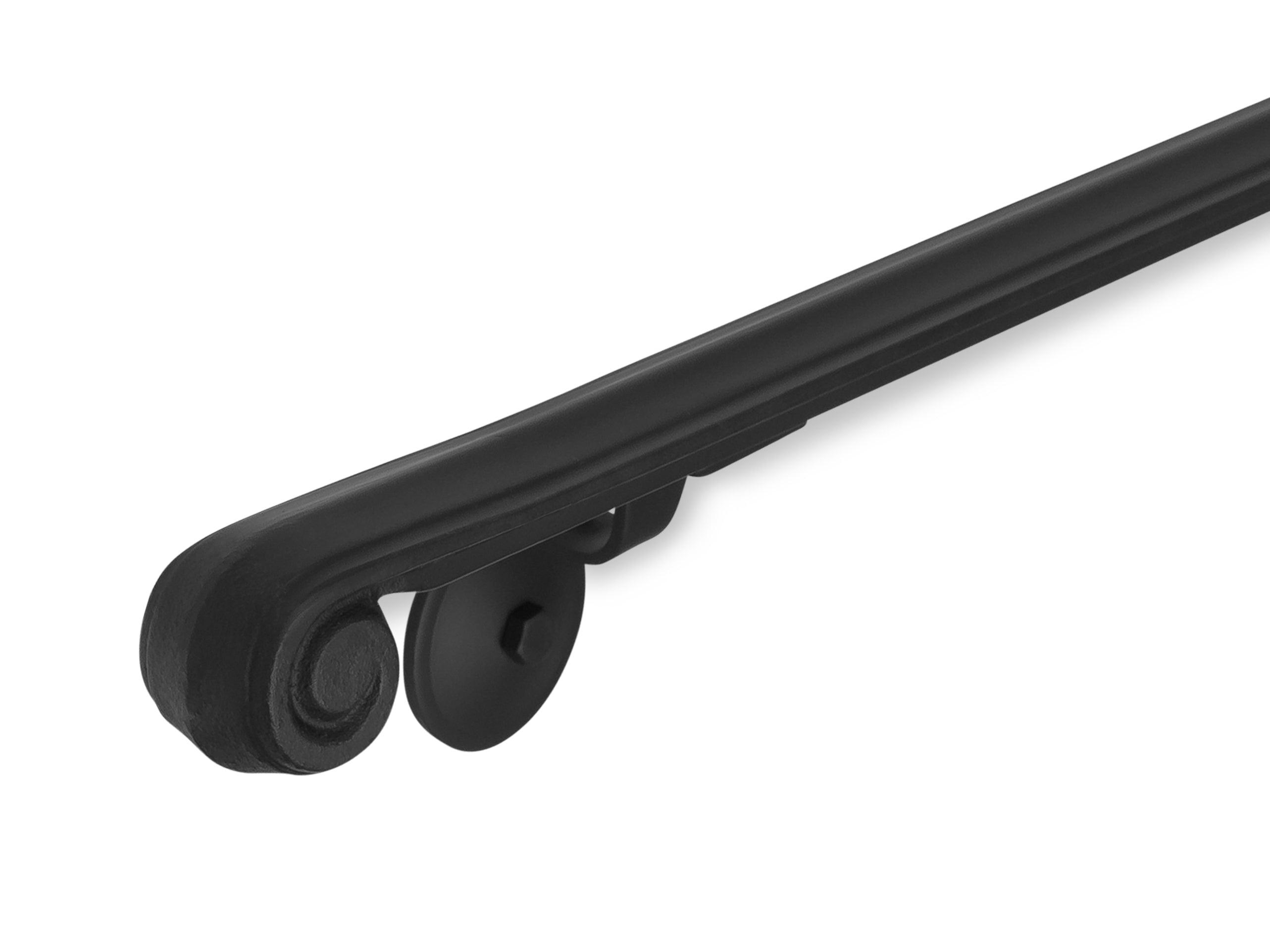 Hand Forged Modern Wrought Iron Handrail Volute Fist SI Handrails hand-forged-modern-wrought-iron-handrail-volute-fist-si-handrails