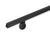Modern Wrought Steel Iron Handrail - Custom Made, 2'' x 1'' Straight Model with Mitered End and Flat Black Finish