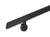 Modern Wrought Iron Handrail - Custom Made, 1.5'' Straight Model with Mitered End and Flat Black Finish