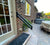 Modern Metal Handrail for Stairs - Custom Made 1.5'' x 1.5'' Wrought Iron Handrail with Flat Black Finish, Model 2