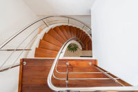 Aluminum rails on a staircase