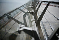 cable handrails on glass