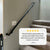 Round Metal Handrail - Custom Made 1.5'' Wrought Iron Handrail with Right Angled Elbow and Flat Black Finish