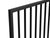 Modern Vertical Wrought Iron Metal Guardrail - 1.5" x 1.5" Posts, 0.5" x 1" Pickets with Flat Black Finish
