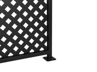 Wrought Iron Balcony Railing/Guardrail - Diamond Design Model 2 with  Flat Black Finish