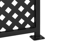 Wrought Iron Balcony Railing/Guardrail - Diamond Design Model 2 with  Flat Black Finish