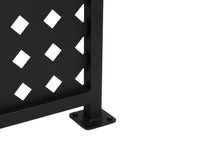 Wrought Iron Balcony Railing/Guardrail - Diamond Design Model 1 with  Flat Black Finish