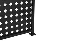 Wrought Iron Balcony Railing/Guardrail - Diamond Design Model 1 with  Flat Black Finish