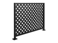 Wrought Iron Balcony Railing/Guardrail - Diamond Design Model 2 with  Flat Black Finish