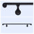 Hand-Forged Modern Handrail - 1 3/4'' Wrought Iron Handrail with Molding Cap, Volute Fist and Flat Black Finish