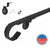 1.5'' Engraved Wrought Iron Handrail - Custom Made, Hand Forged with Volute and Flat Black Finish
