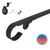 Hand-Forged Custom Handrail - 1.5'' Wrought Iron Handrail with Honeycomb Design, Volute End and Flat Black Finish