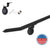 Hand-Forged Modern Handrail - 1 3/4'' Wrought Iron Handrail with Molding Cap, Angled Elbow and Flat Black Finish