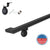 Modern Wrought Iron Steel Handrail - Custom Made, 2'' x 1'' Square Elbow Model with Flat Black Finish