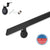 Modern Wrought Iron Handrail - Custom Made, 1.5'' Straight Model with Mitered End and Flat Black Finish