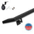 Modern Wrought Iron Handrail - 2'' x 1'' Handrail with Angled Elbow, Square Brackets and Flat Black Finish
