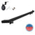 Modern Wrought Iron Handrail Railing - 1.5'' x 1.5'' Handrail with Angle Elbow, Square Bracket and Flat Black Finish