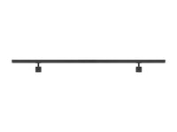 Modern Wrought Iron Handrail - 2'' x 1'' Straight Handrail with Square Bracket and Flat Black Finish