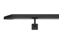 Modern Wrought Iron Handrail - 2'' x 1'' Handrail with Angled Elbow, Square Brackets and Flat Black Finish