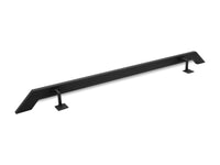 Modern Wrought Iron Railing - 2'' x 1'' Handrail with Angled Elbow, Square Brackets and Flat Black Finish