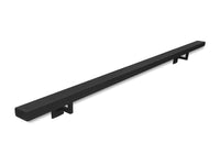 Modern Wrought Iron Railing - 2'' x 1'' Straight Handrail with Square Bracket and Flat Black Finish