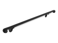 Hand-Forged Modern Handrail - 1 3/4'' Wrought Iron Handrail with Molding Cap, Volute Fist and Flat Black Finish