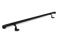 Hand-Forged Modern Handrail - 1 3/4'' Wrought Iron Handrail with Molding Cap, Volute Fist and Flat Black Finish