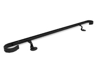 1.5'' Engraved Wrought Iron Handrail - Custom Made, Hand Forged with Volute and Flat Black Finish