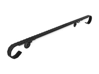 1.5'' Engraved Wrought Iron Handrail - Custom Made, Hand Forged with Volute and Flat Black Finish