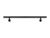 Modern Wrought Iron Steel Handrail - 1.5'' x 1.5'' Hammered, Custom Made, Squared Model with Flat Black Finish