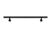 Black Iron Pipe Handrail - 1.5'' Round Wrought Iron Handrail for Stairs