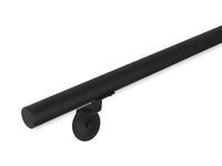 Black Iron Pipe Handrail - 1.5'' Round Wrought Iron Handrail for Stairs