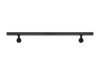 Modern Wrought Iron Metal Handrail - Custom Made, 1.5'' x 1.5'' Square Model with Flat Black Finish