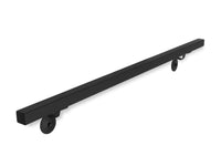 Modern Wrought Iron Metal Handrail - Custom Made, 1.5'' x 1.5'' Square Model with Flat Black Finish