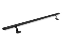 Modern Wrought Iron Handrail - Custom Made, 1.5'' Round Model with Mitered End and Flat Black Finish