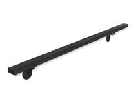 Modern Wrought Iron Steel Handrail - 2'' x 1'' Hammered, Custom Made, Straight with Flat Black Finish