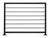 Modern Horizontal Iron Railings - 1.5" x 1.5" Posts, 0.5" x 1" Pickets with Flat Black Finish