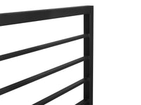 Modern Horizontal Iron Railings - 1.5" x 1.5" Posts, 0.5" x 1" Pickets with Flat Black Finish