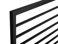 Modern Horizontal Iron Railings - 1.5" x 1.5" Posts, 0.5" x 1" Pickets with Flat Black Finish