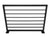 Modern Horizontal Iron Railings - 1.5" x 1.5" Posts, 0.5" x 1" Pickets with Flat Black Finish