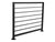 Modern Horizontal Iron Railings - 1.5" x 1.5" Posts, 0.5" x 1" Pickets with Flat Black Finish