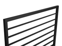 Modern Horizontal Iron Railings - 1.5" x 1.5" Posts, 0.5" x 1" Pickets with Flat Black Finish