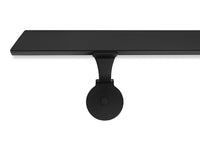 Modern Wrought Iron Handrail - Custom Made, 1.5'' Straight Model with Mitered End and Flat Black Finish