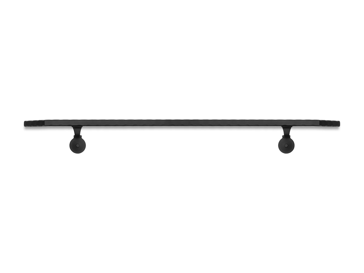 Hammered, Modern Wrought Iron Railing | Slim Angled Model – SI Handrails