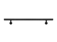 1.5'' x 1.5'' Modern Wrought Iron Handrail - Hammered, Custom Made with Flat Black Finish