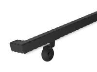 Hammer Wrought Iron handrail, End Wall Mount steel hand rail, Stair Step metal Railing, Custom Made, American Made