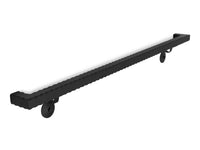 1.5'' x 1.5'' Modern Wrought Iron Handrail - Hammered, Custom Made with Flat Black Finish