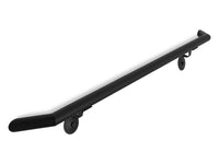 Round Metal Handrail - Custom Made 1.5'' Wrought Iron handrail with Angled Elbow and Flat Black Finish