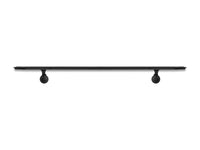 Hand-Forged Modern Handrail - 1 3/4'' Wrought Iron Handrail with Molding Cap, Angled Elbow and Flat Black Finish